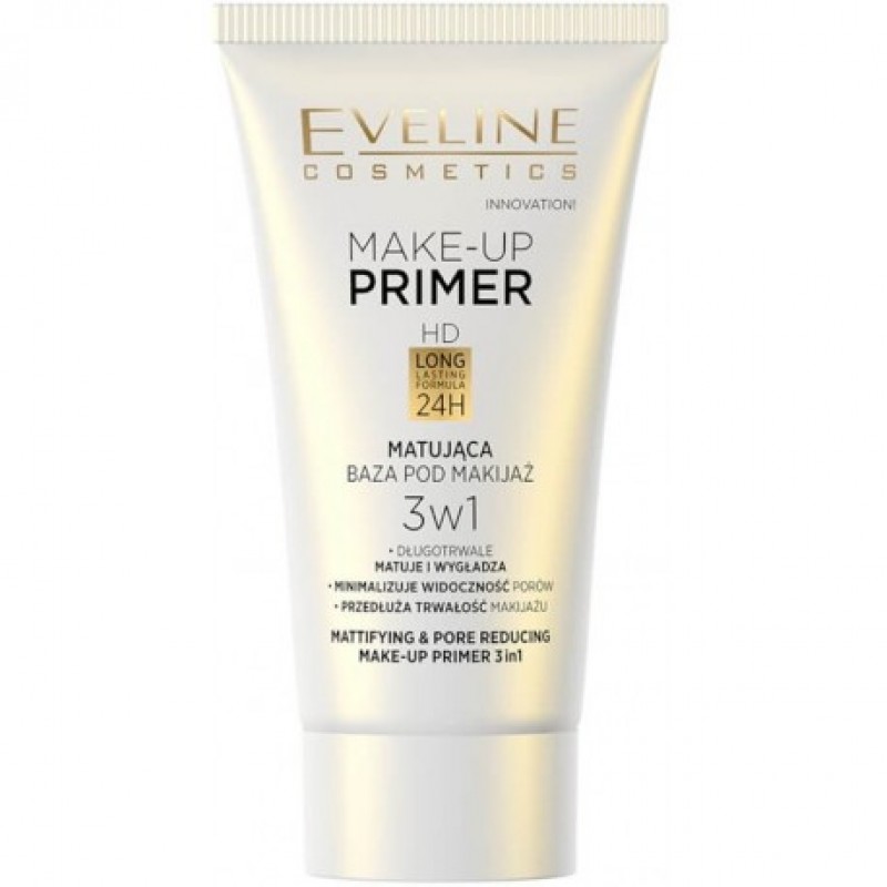 Mattifying & Pore reducing Make-up Primer 3 in 1 Eveline Cosmetics - baza machiaj  30 ml