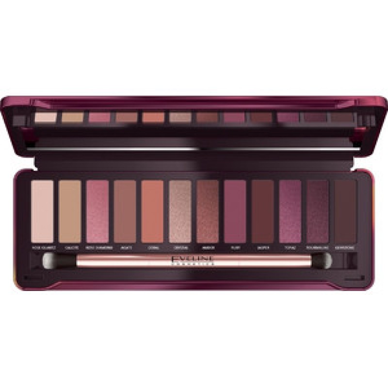 Ruby Glamour Eyeshadow Palette Eveline Cosmetics - paleta fard 12 gr