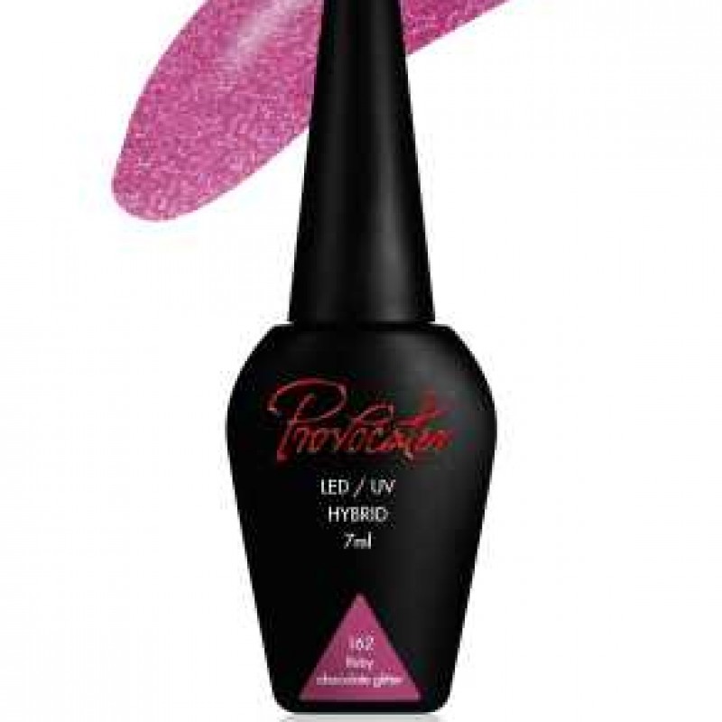 OJA SEMIPERMANENTA PROVOCATER 162 – RUBY CHOCOLATE GLITTER – 7 ml.