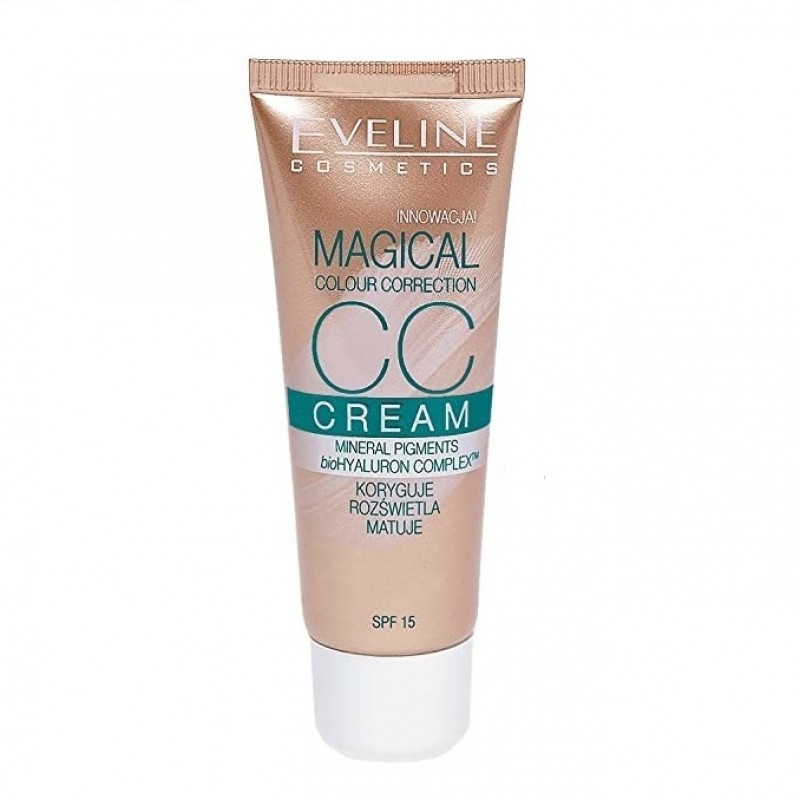 Fond de ten  CC Cream Eveline Magical SPF 15 - 50-light beige -30 ml