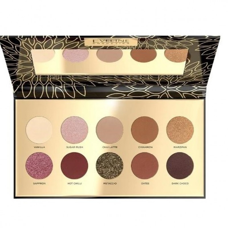 Eveline Cosmetics Spicy Cocoa Eyeshadow Palette - Paleta fard 10 gr